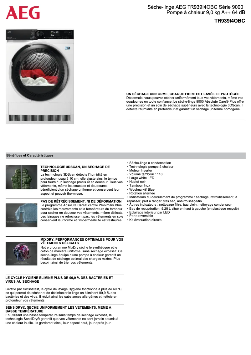 Image de la première page du manuel de l'appareil TR939I4OBC