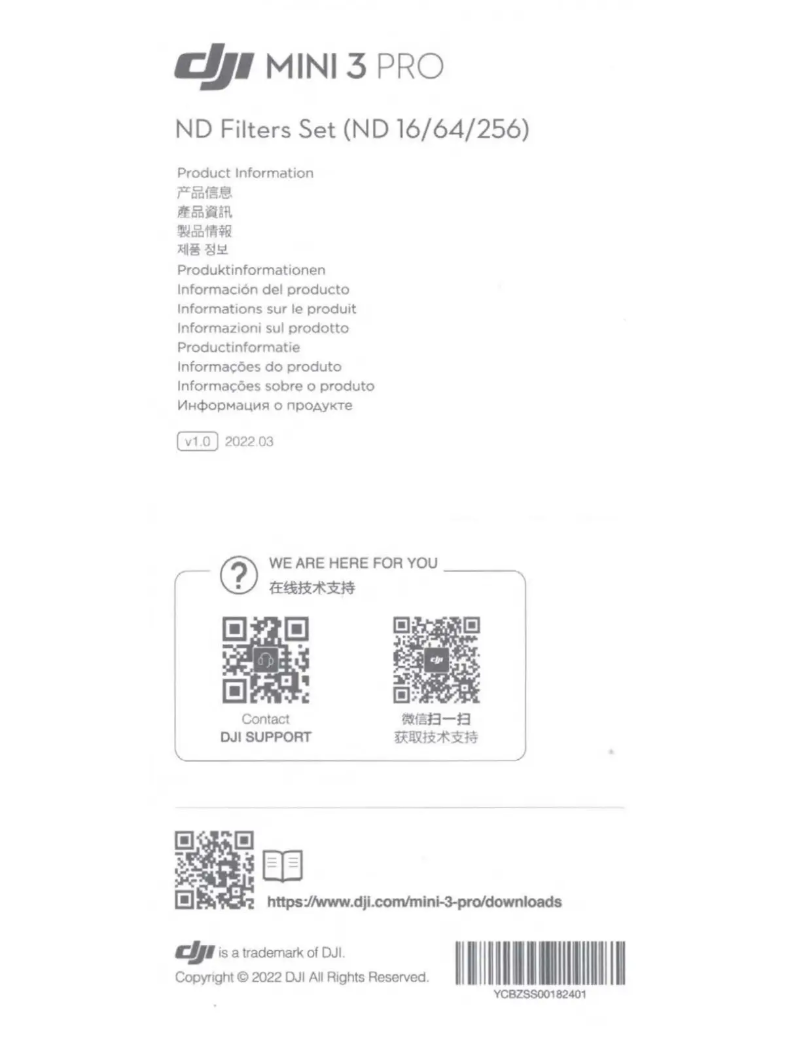 Page n°1 - Manuel utilisateur DJI Mini 3 Pro ND Filter Set