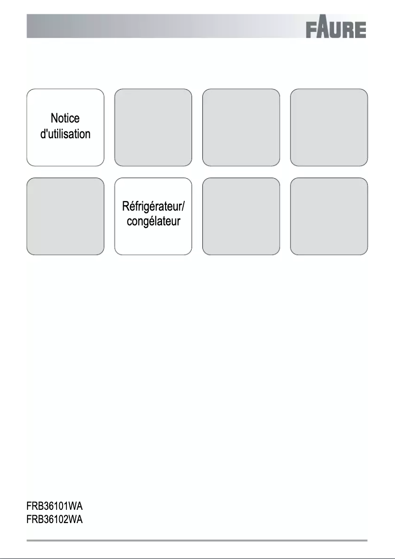 Page n°1 - Manuel utilisateur Faure FRB36101WA