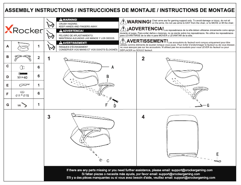 Page 1 de la notice Manuel utilisateur X Rocker G-Force XL