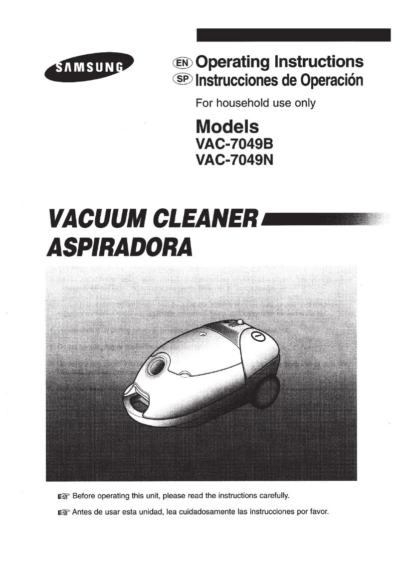 Page 1 de la notice Manuel utilisateur Samsung VAC-7049N