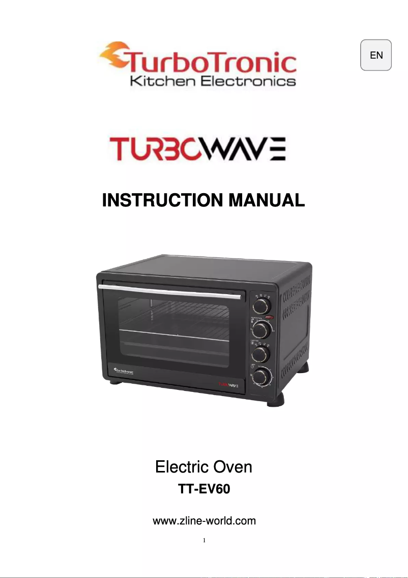 Page 1 de la notice Manuel utilisateur TurboTronic TurboWave TT-EV60