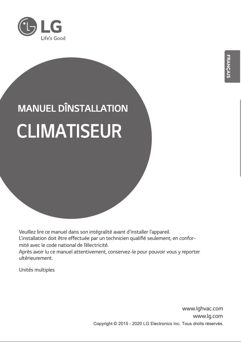 Imagen de la primera página del manual del dispositivo LMU240HV