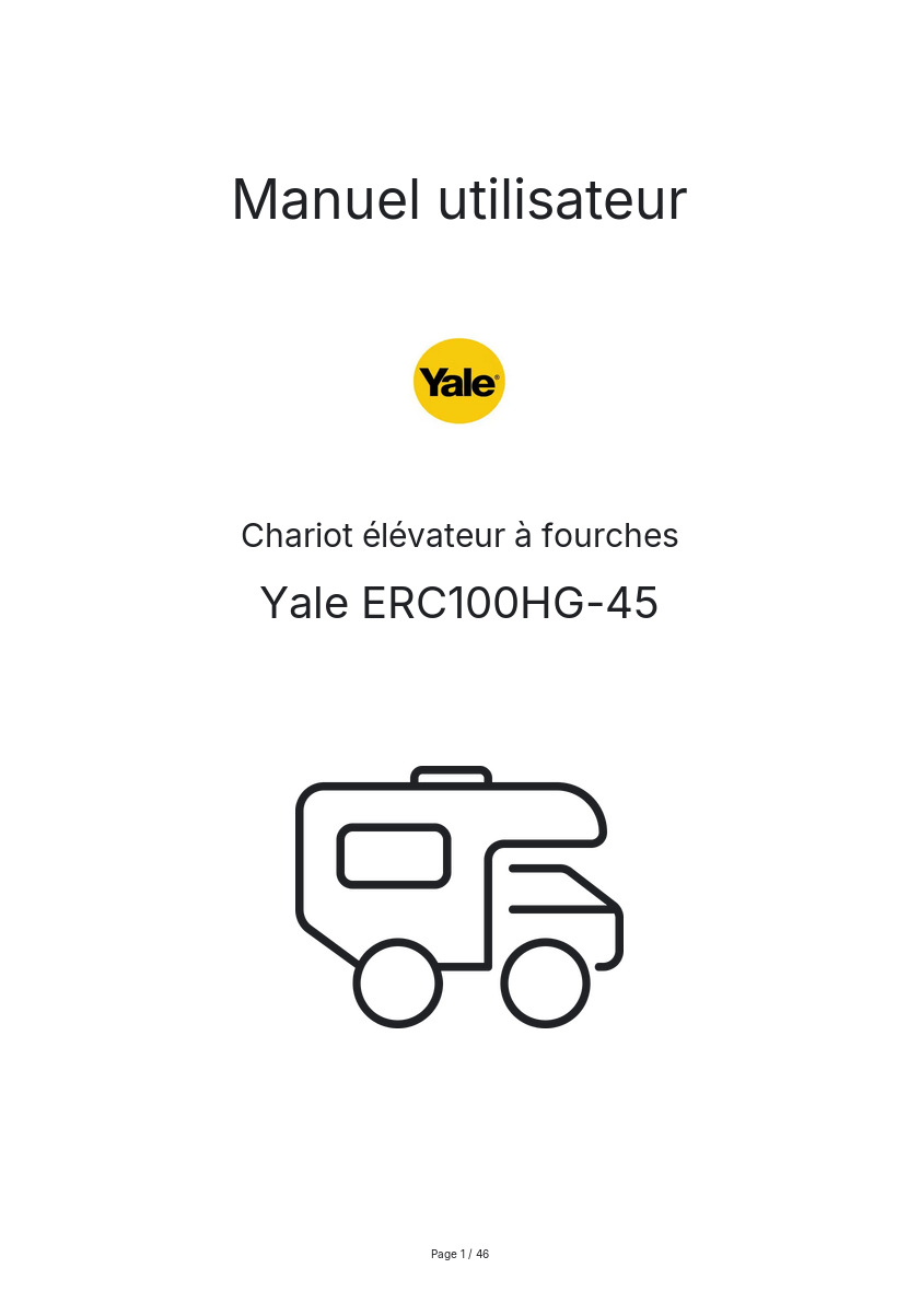 Image de la première page du manuel de l'appareil ERC100HG-45