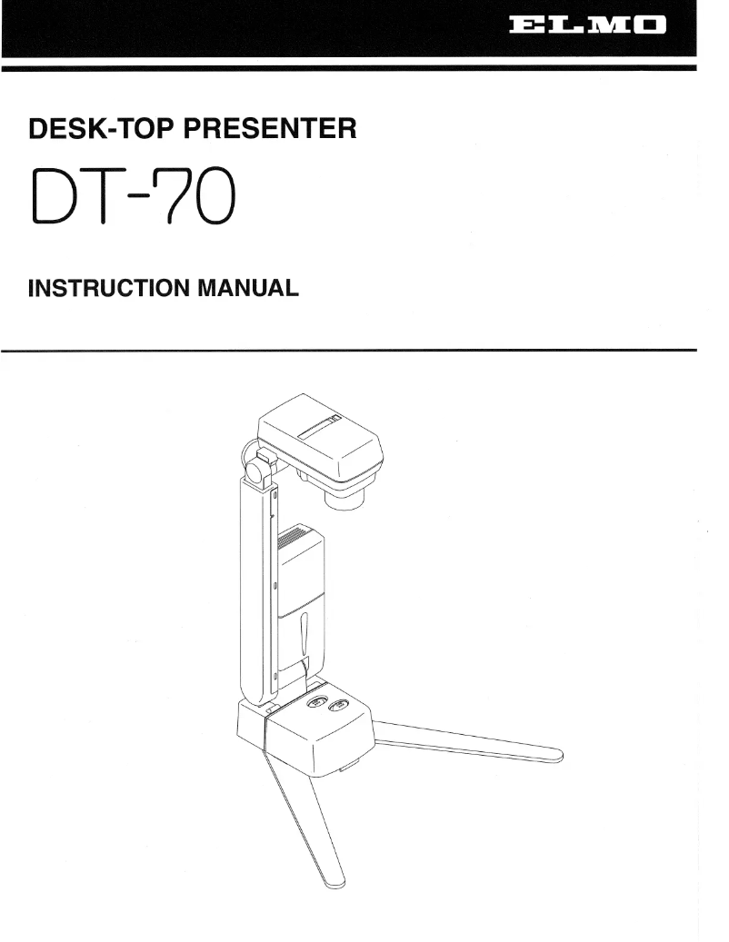 Page 1 of the manual User Manual Elmo DT-70