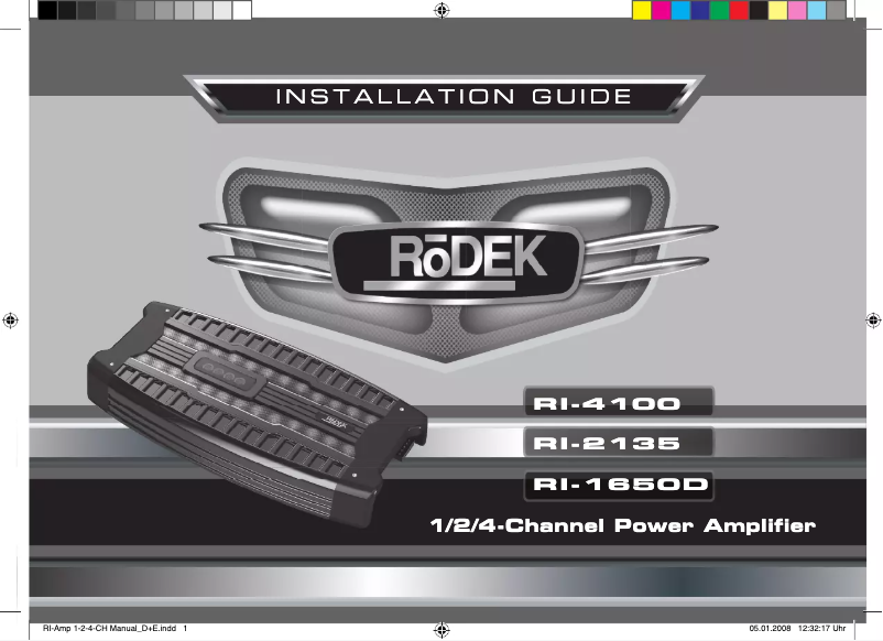 Image de la première page du manuel de l'appareil RI-4100