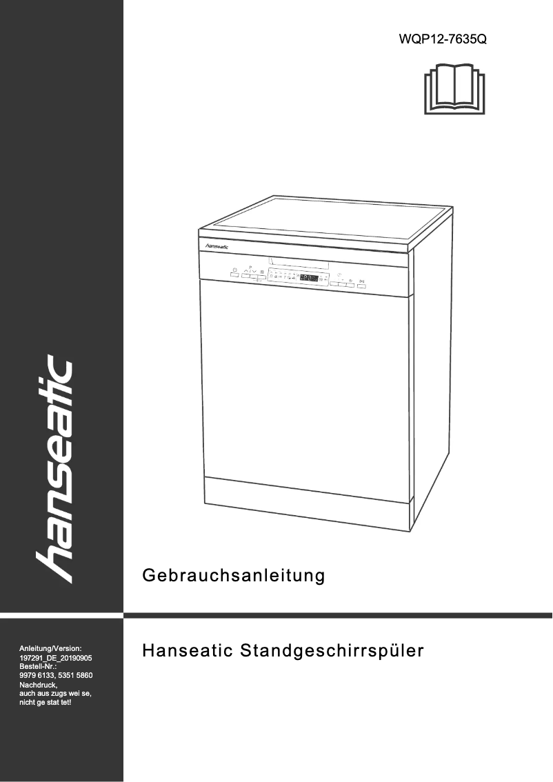Page n°1 - Manuel utilisateur Hanseatic WQP12-7635Q