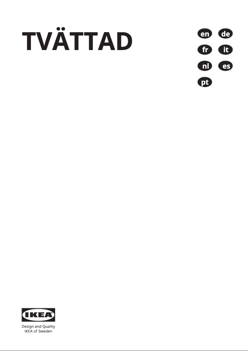 Page 1 de la notice Manuel utilisateur Ikea TVÄTTAD 404.889.80