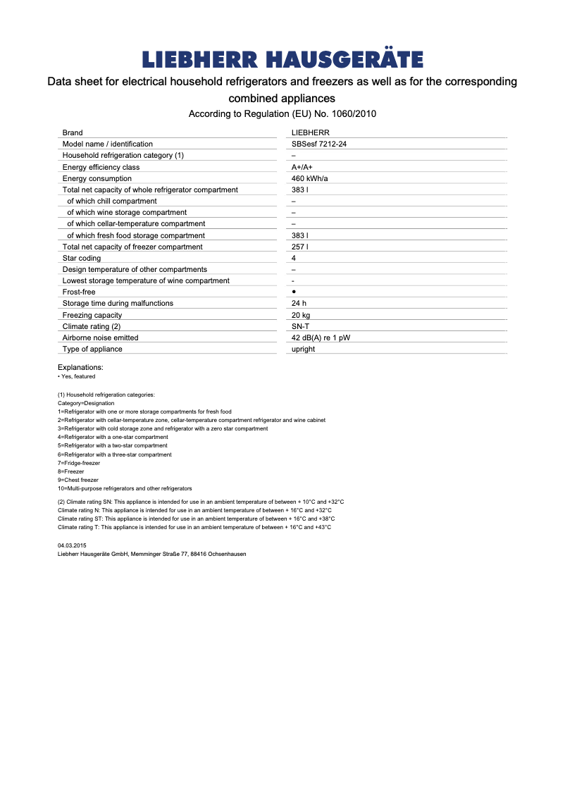 Image de la première page du manuel de l'appareil SBSesf 7212