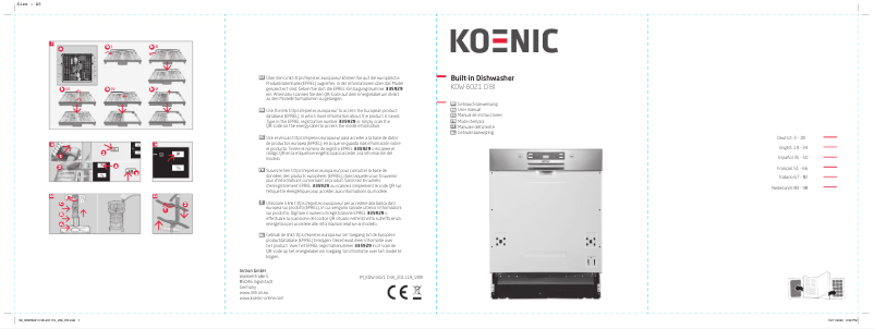 Page 1 de la notice Manuel utilisateur Koenic KDW 6021 D BI