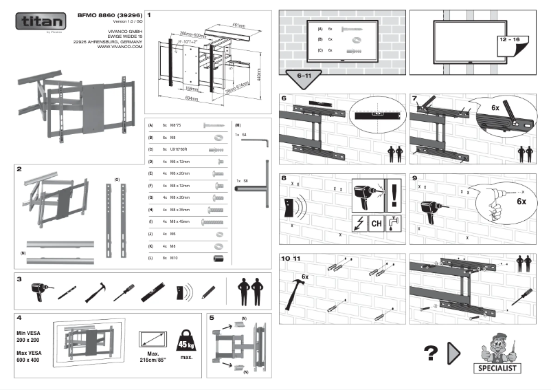 Page n°1 - Manuel utilisateur Titan BFMO 8860