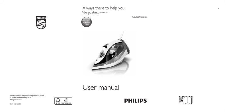 Image de la première page du manuel de l'appareil Azur Performer GC3802