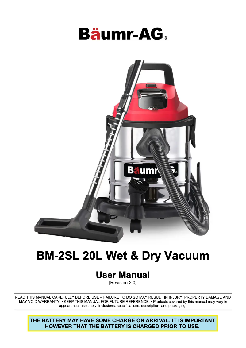 Page n°1 - Manuel utilisateur Baumr-AG BM-2SL