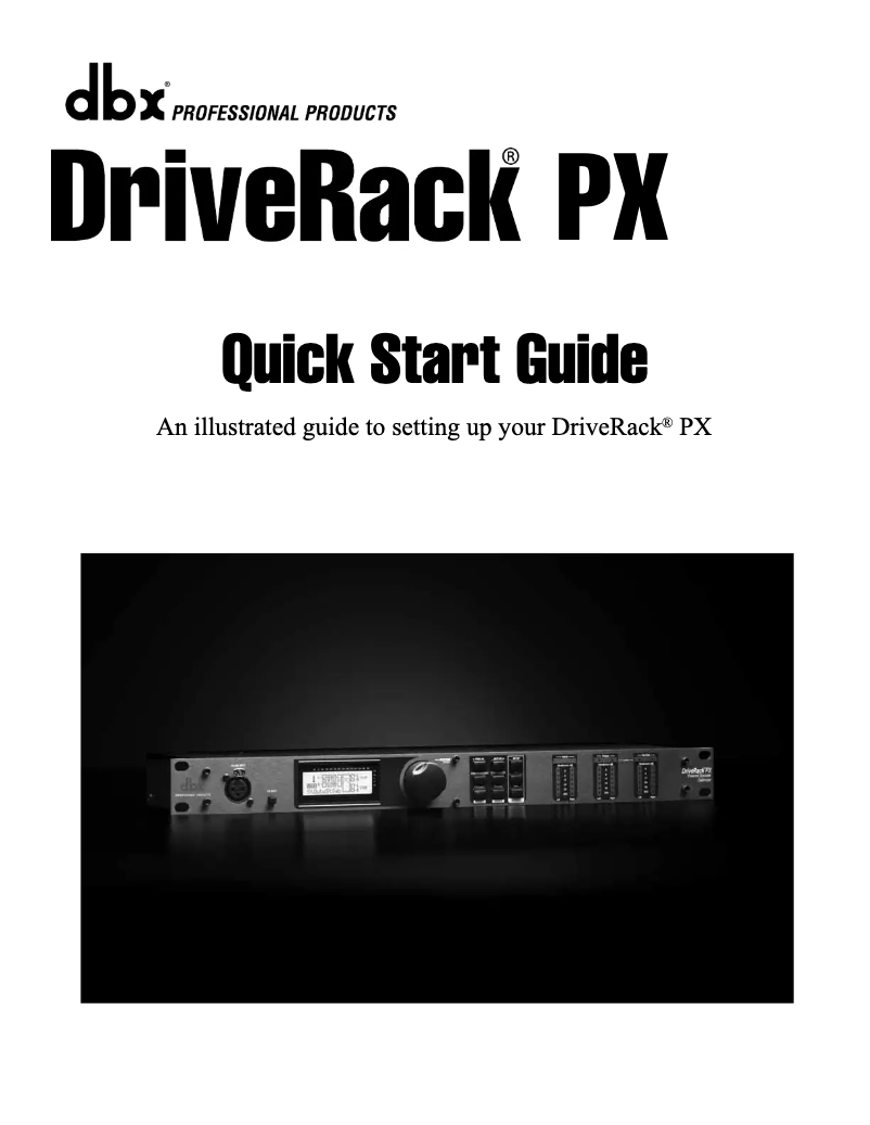Página 1 del manual Guía de inicio rápido DBX DriveRack PX