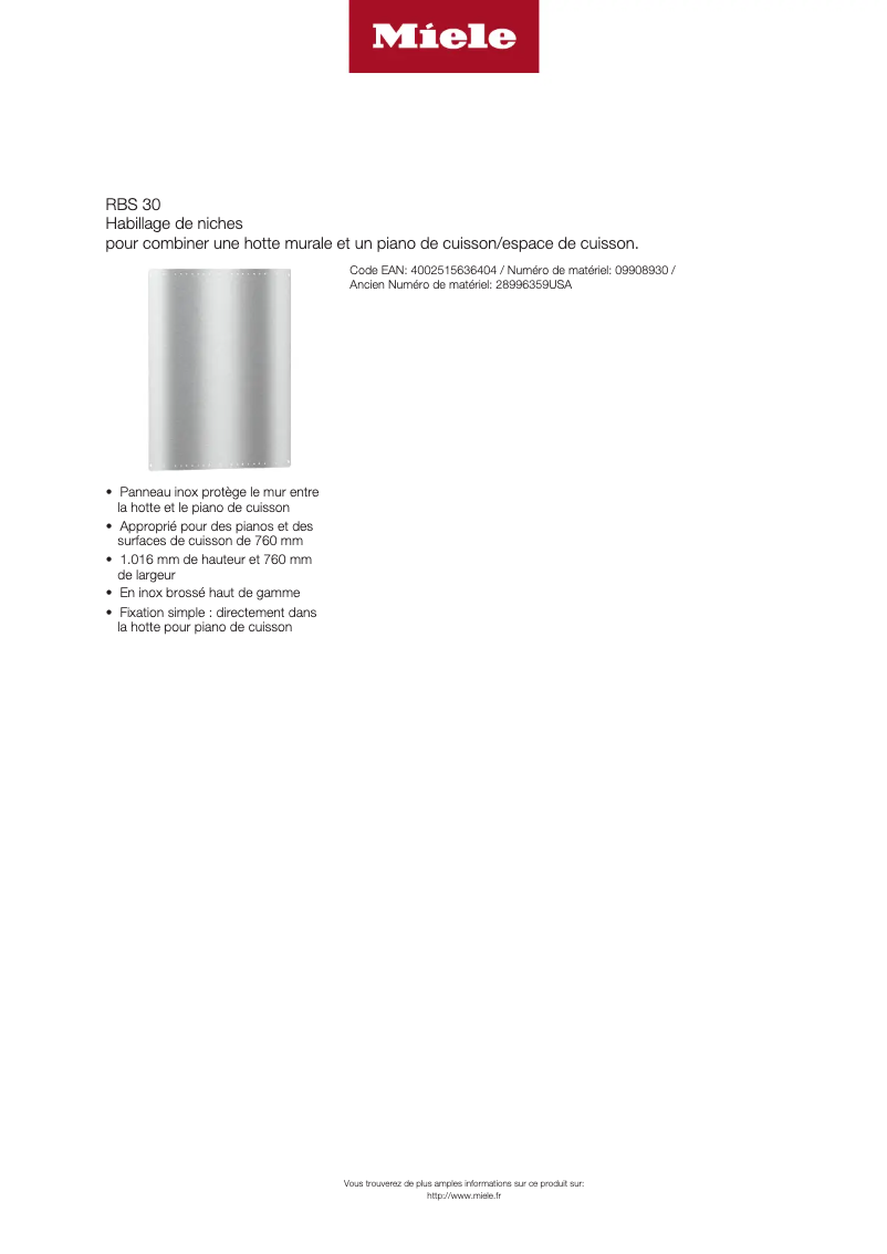 Image de la première page du manuel de l'appareil RBS 30