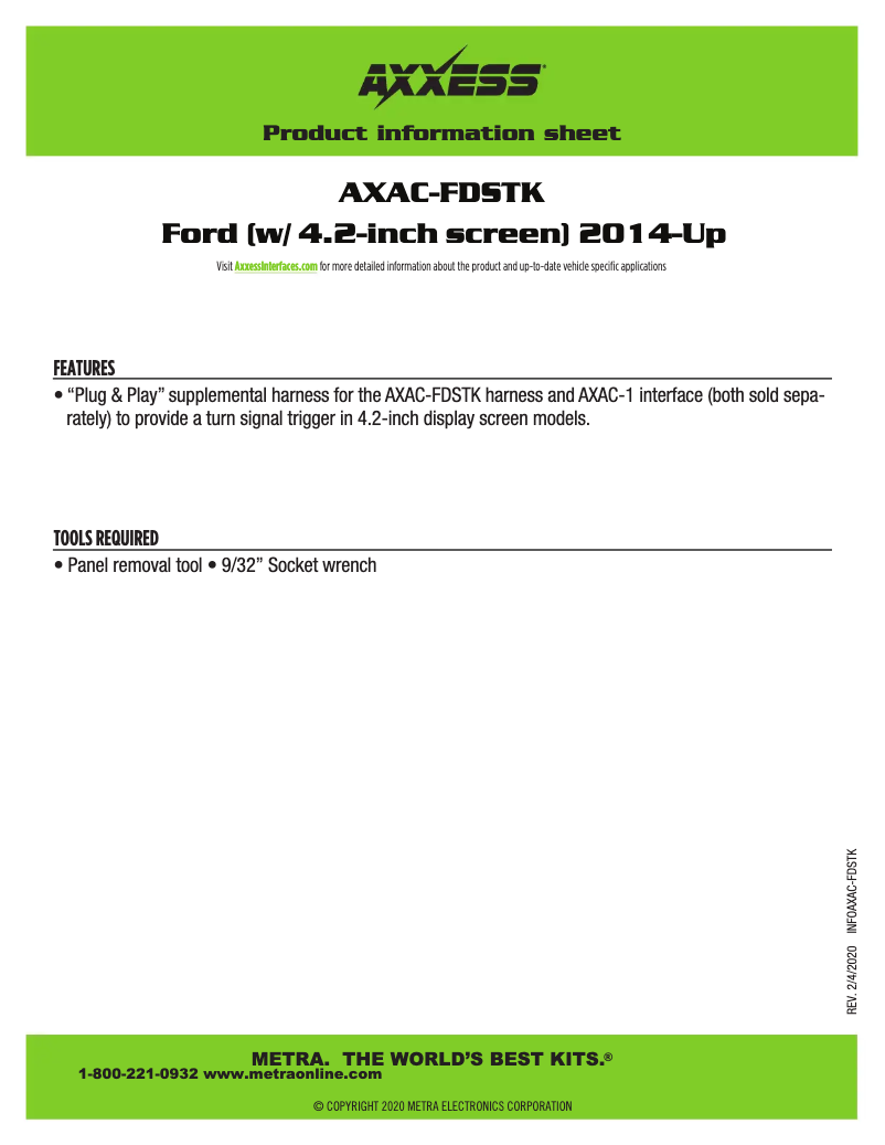 Image de la première page du manuel de l'appareil AXAC-FDSTK