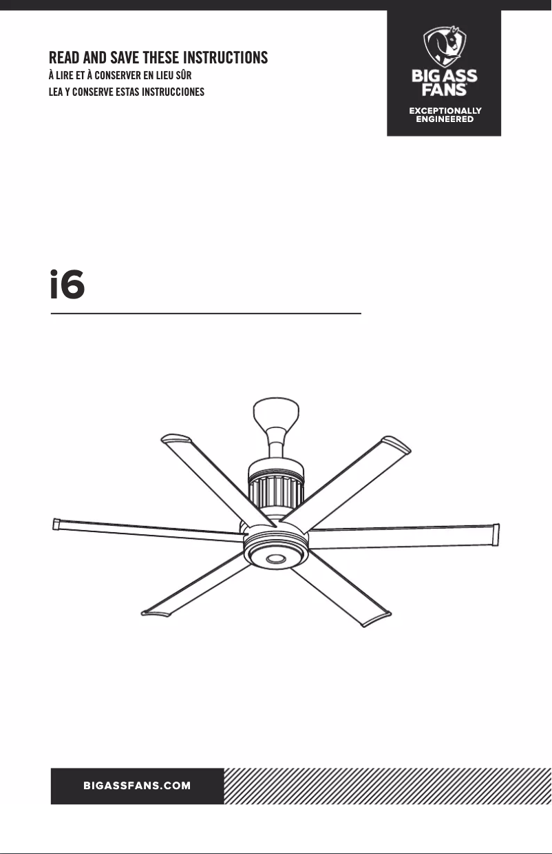 Page n°1 - Guide d'installation Big Ass Fans i6