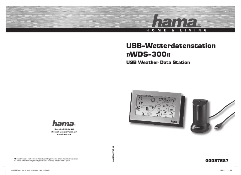 Page 1 de la notice Manuel utilisateur Hama WDS-300