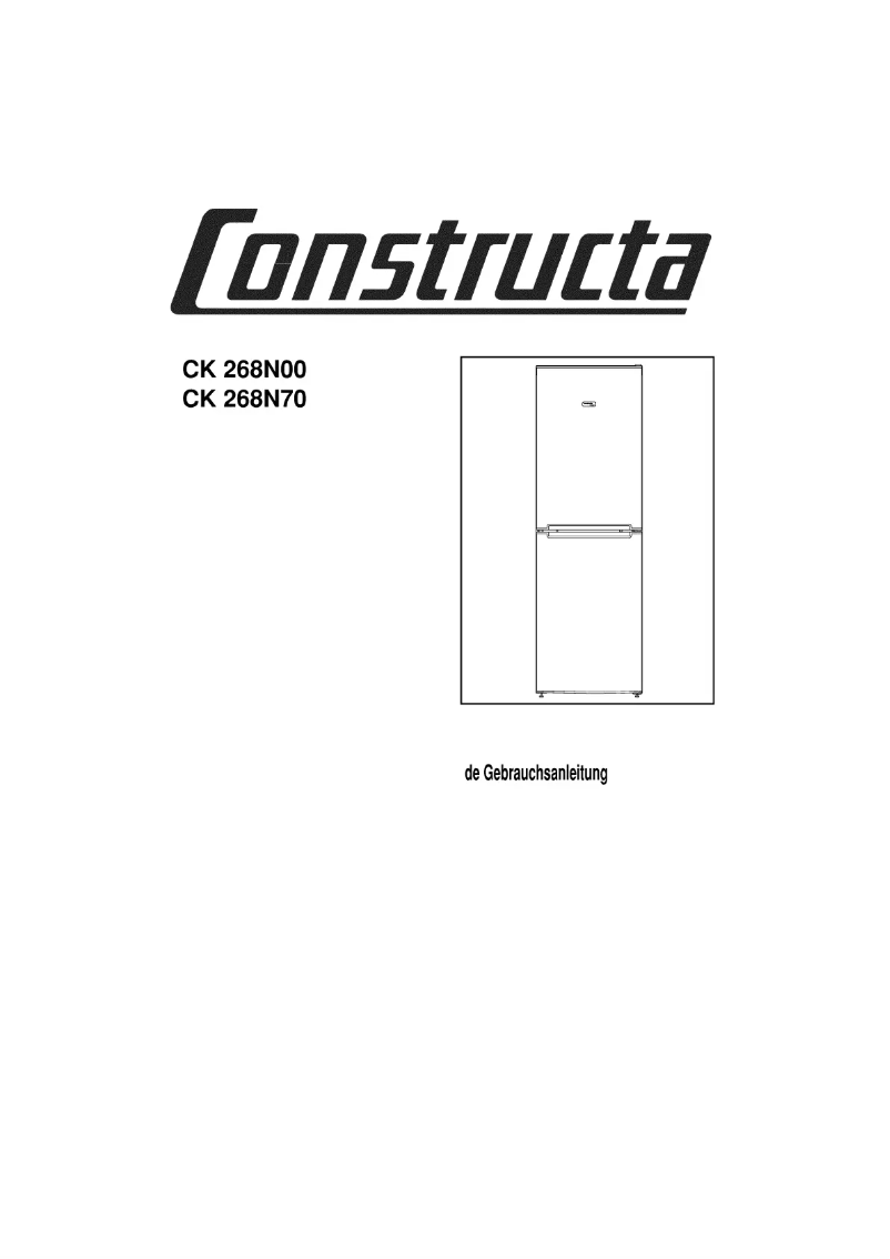 Page n°1 - Manuel utilisateur Constructa CK268N00