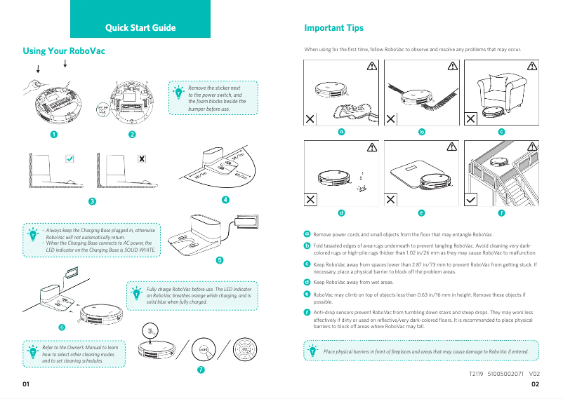 Página 1 del manual Guía de inicio rápido Eufy RoboVac 11S Plus