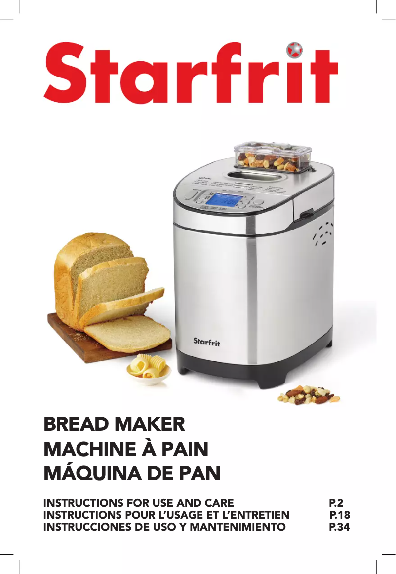 Page n°1 - Manuel utilisateur Starfrit 024707-001-0000