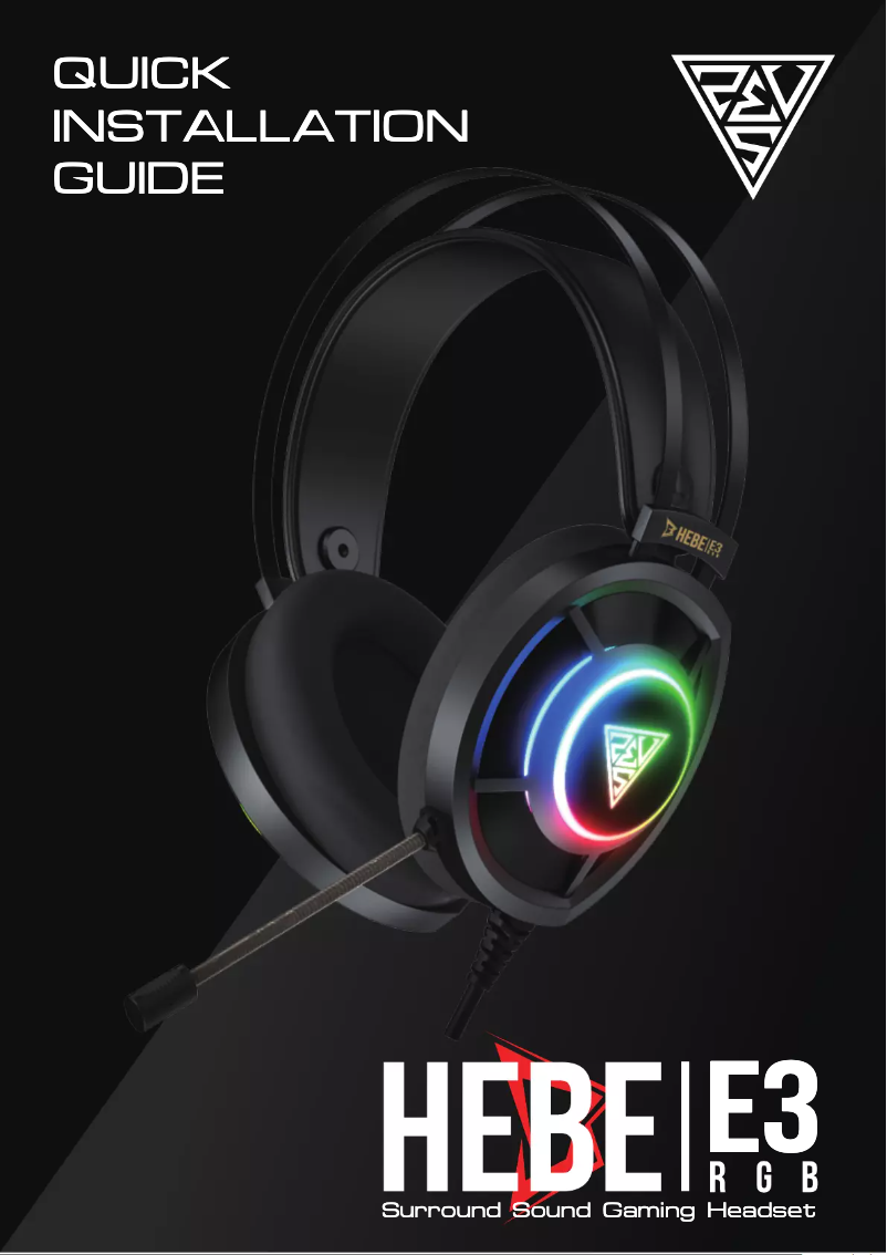 Page 1 de la notice Manuel utilisateur Gamdias Hebe E3