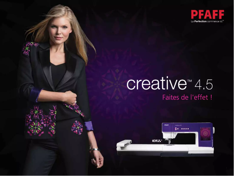 Página 1 del manual Folleto Pfaff Creative 4.5
