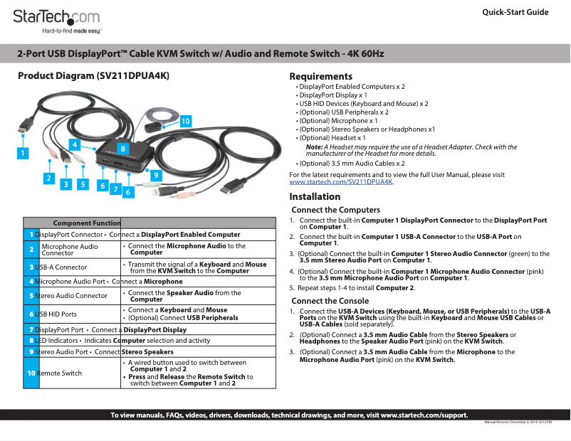 Page n°1 - Manuel utilisateur StarTech.com SV211DPUA4K