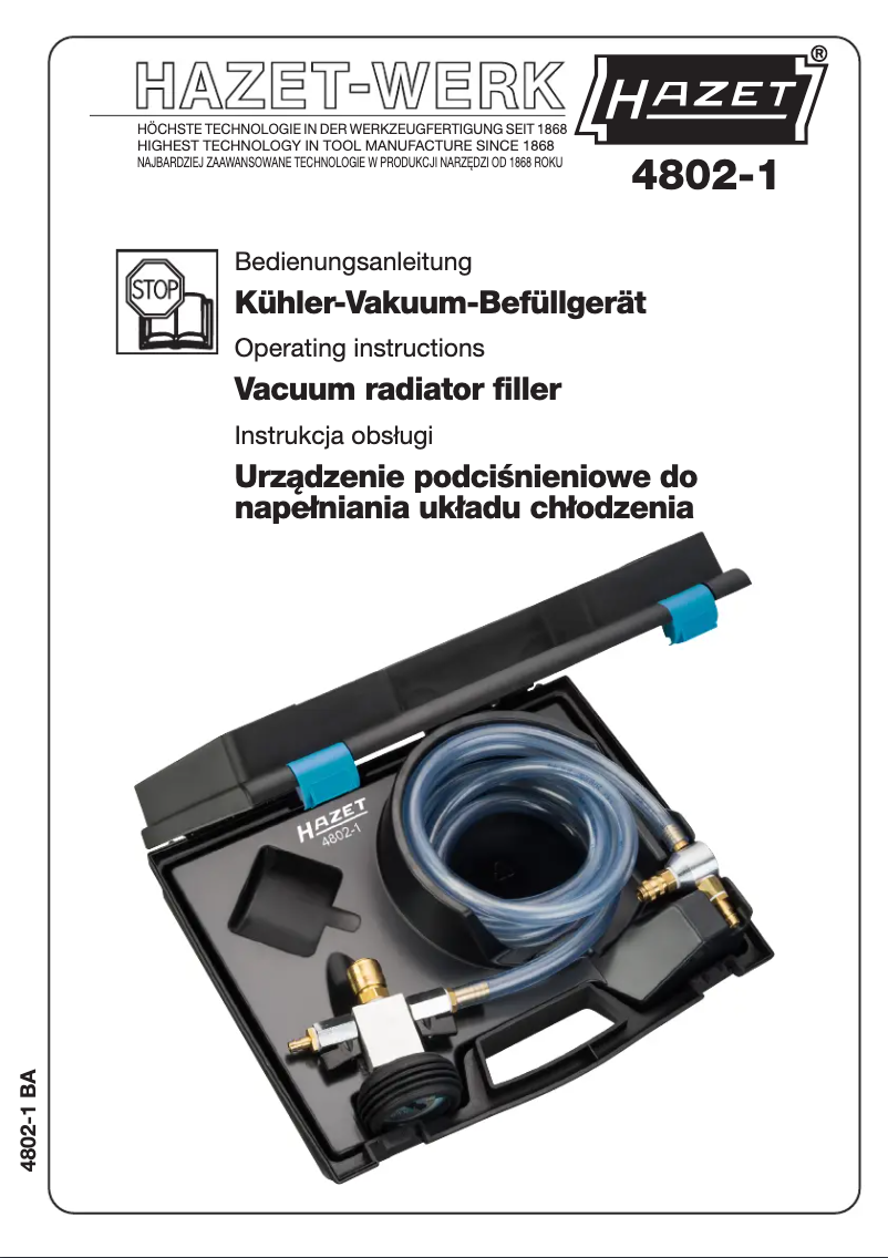 Page n°1 - Manuel utilisateur Hazet 4802-1