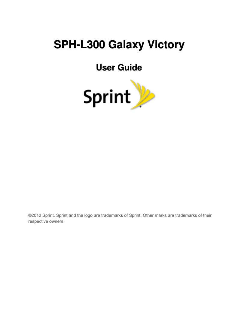 Page 1 de la notice Manuel utilisateur Samsung Galaxy Victory 4G LTE