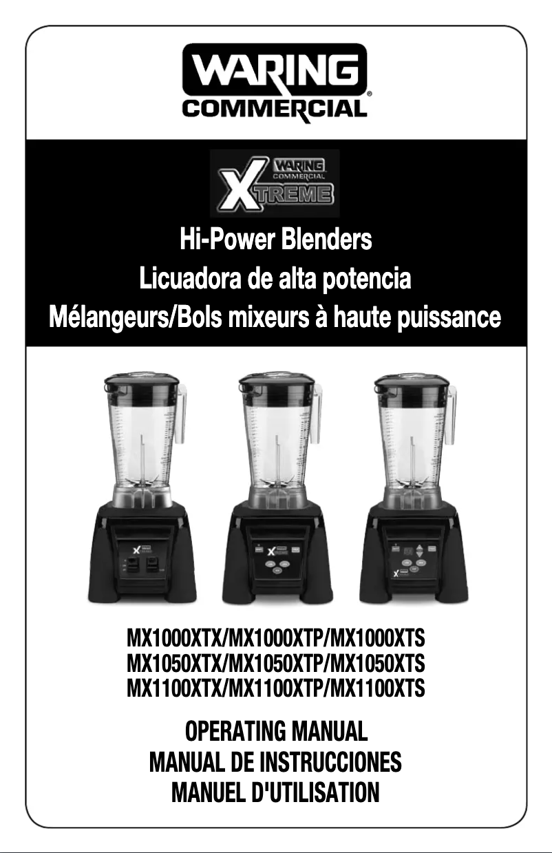 Image de la première page du manuel de l'appareil MX1050XTX