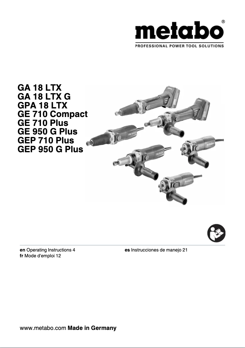 Image de la première page du manuel de l'appareil GEP 950 G Plus