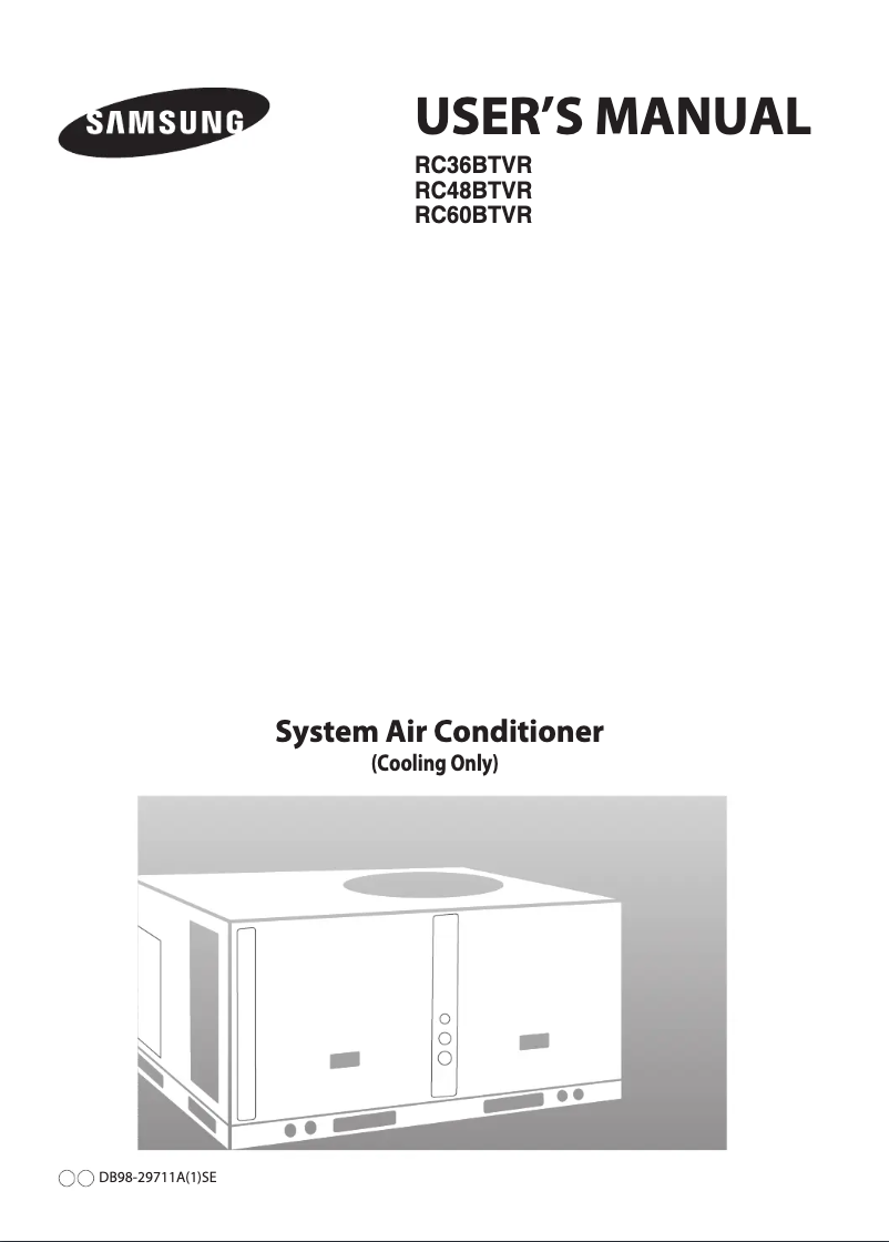 Page 1 de la notice Manuel utilisateur Samsung RC60BTVR