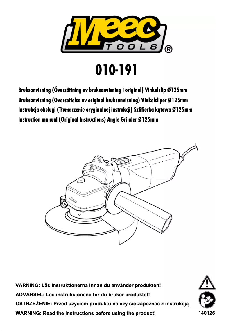 Page 1 de la notice Manuel utilisateur Meec Tools 010-191