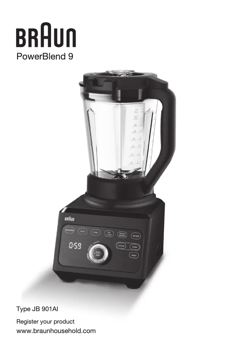 Page n°1 - Manuel utilisateur Braun PowerBlend 9 JB901A