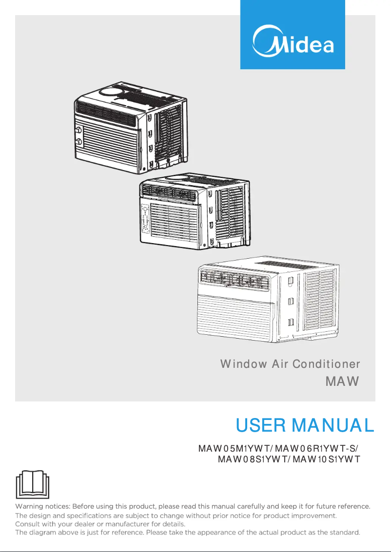 Page 1 de la notice Manuel utilisateur Midea MAW10S1YWT