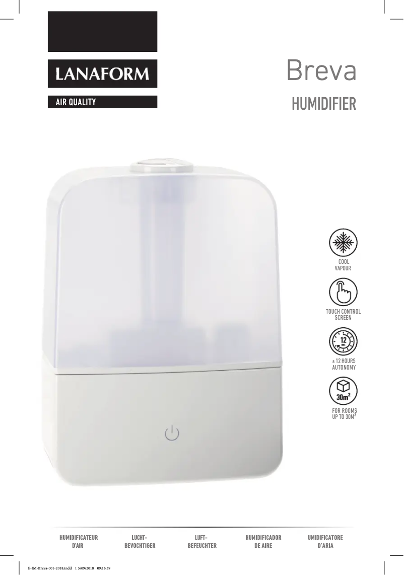 Page n°1 - Manuel utilisateur Lanaform Breva