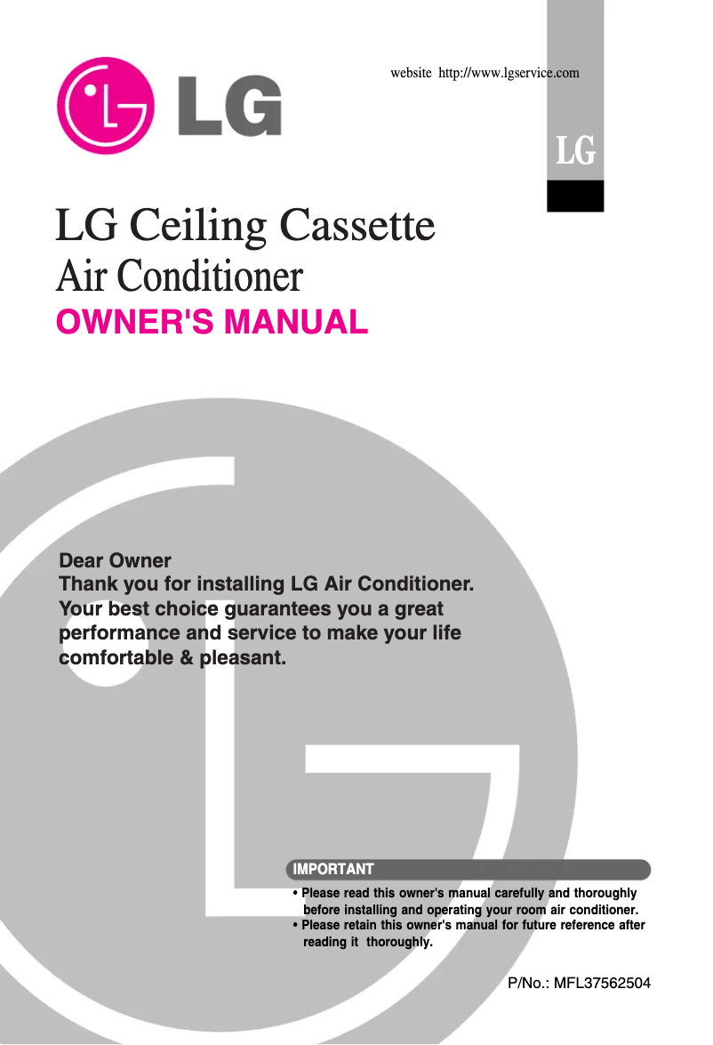 Page 1 de la notice Manuel utilisateur LG LMNH12GTRA0