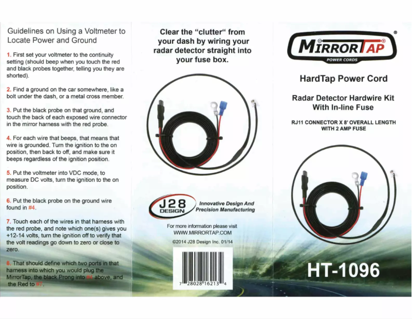 Image de la première page du manuel de l'appareil HT-1096