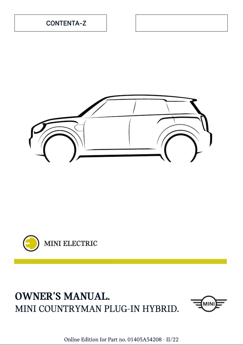Page 1 de la notice Manuel utilisateur Mini SE Countryman (2023)