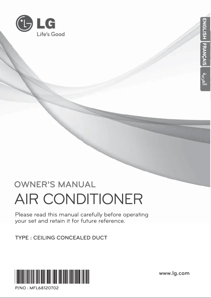 Page 1 de la notice Manuel utilisateur LG ABNW18GHLT0