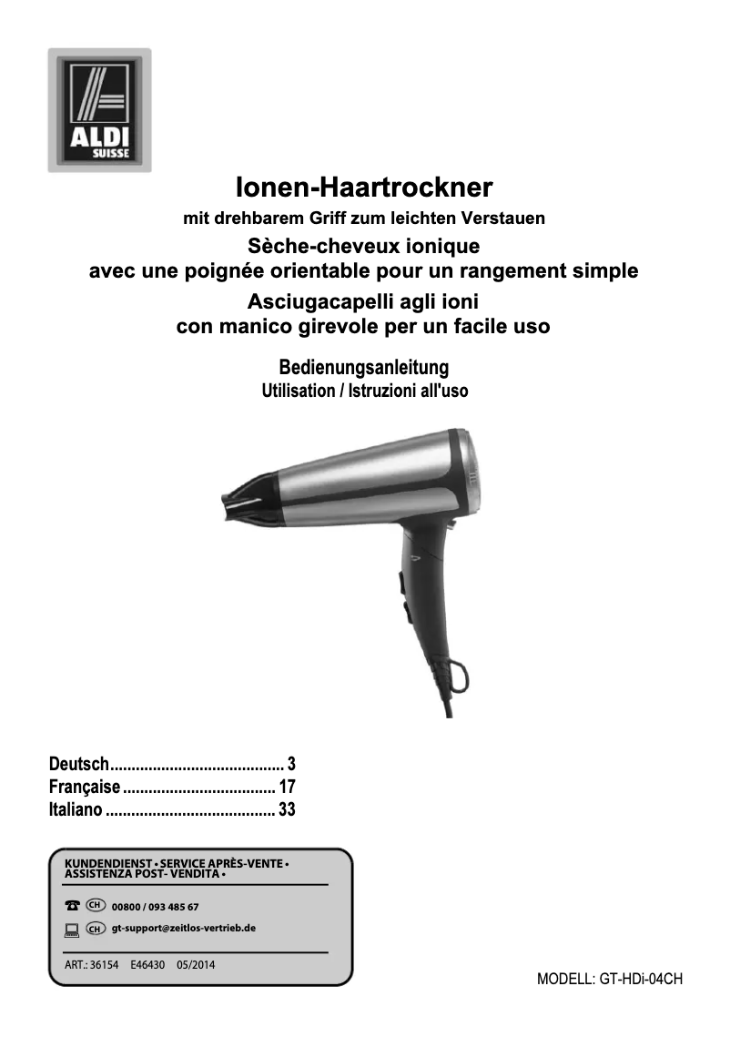 Page 1 de la notice Manuel utilisateur GlobalTronics GT-HDi-04CH