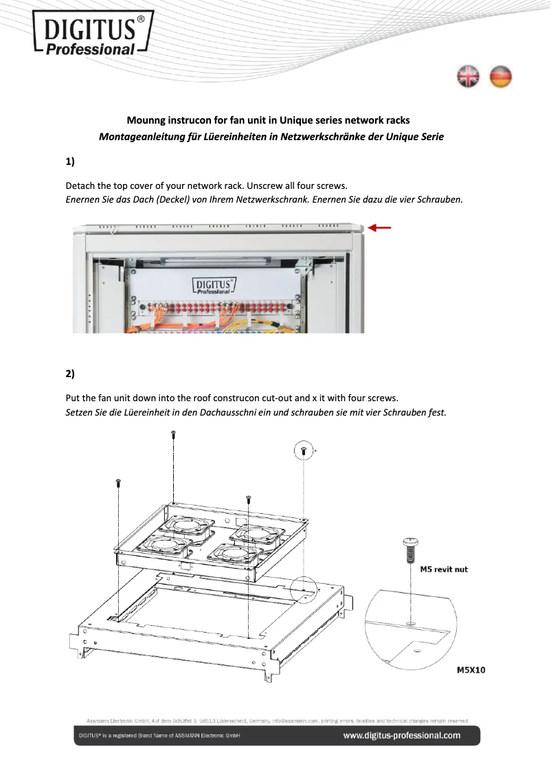 Image de la première page du manuel de l'appareil DN-19 FAN-4-B-N