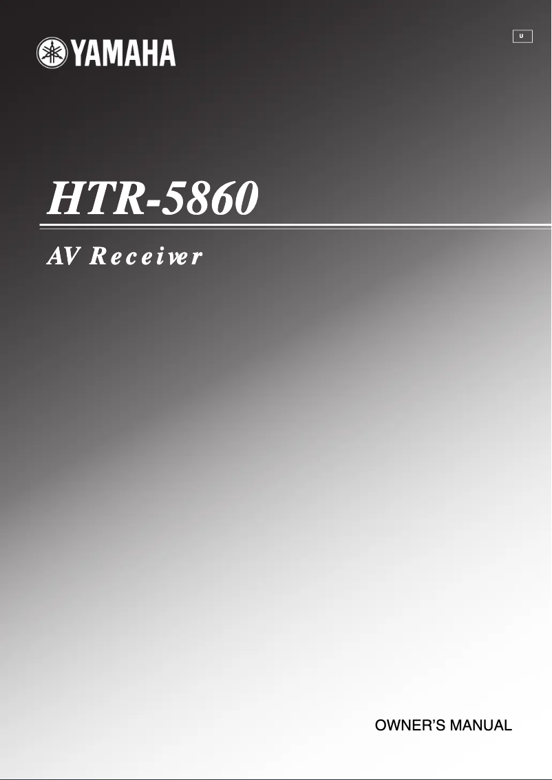 Image de la première page du manuel de l'appareil HTR-5860