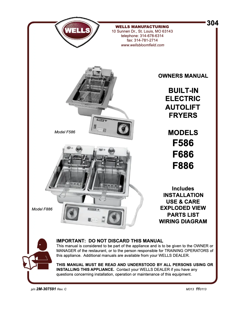 Image de la première page du manuel de l'appareil F586
