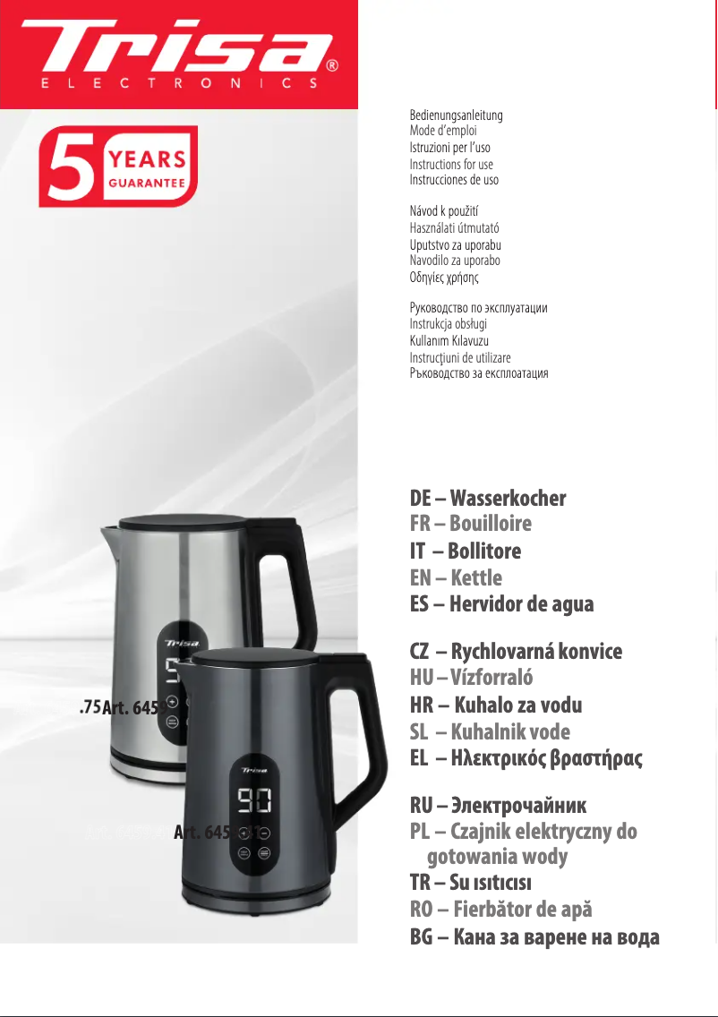 Page 1 de la notice Manuel utilisateur Trisa Digital Boil 6459.75