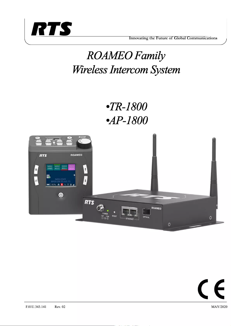 Page 1 de la notice Manuel utilisateur RTS AP-1800