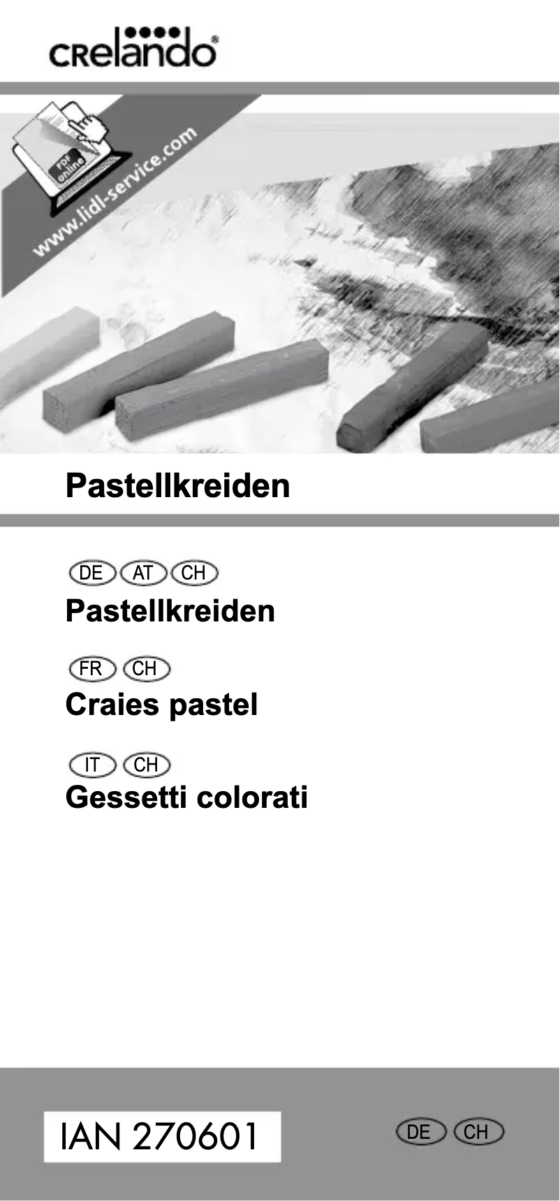 Page n°1 - Manuel utilisateur Crelando 270601