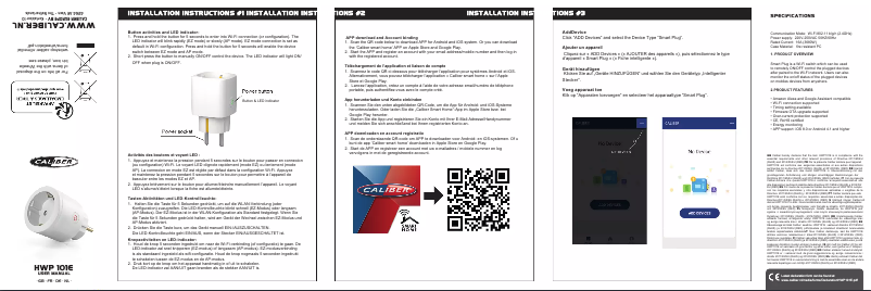 Image de la première page du manuel de l'appareil HWP 101E