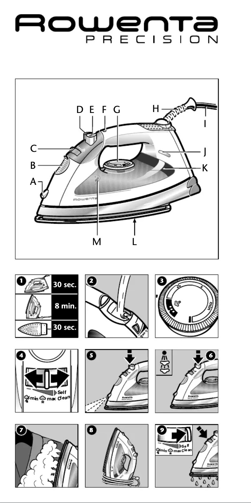 Page 1 de la notice Manuel utilisateur Rowenta Precision DM5909